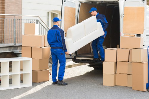 Illustration of Twickenham man with van cookie policy introduction