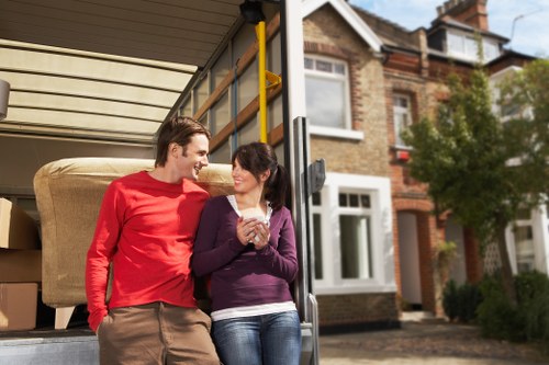 Professional mover handling belongings in Twickenham